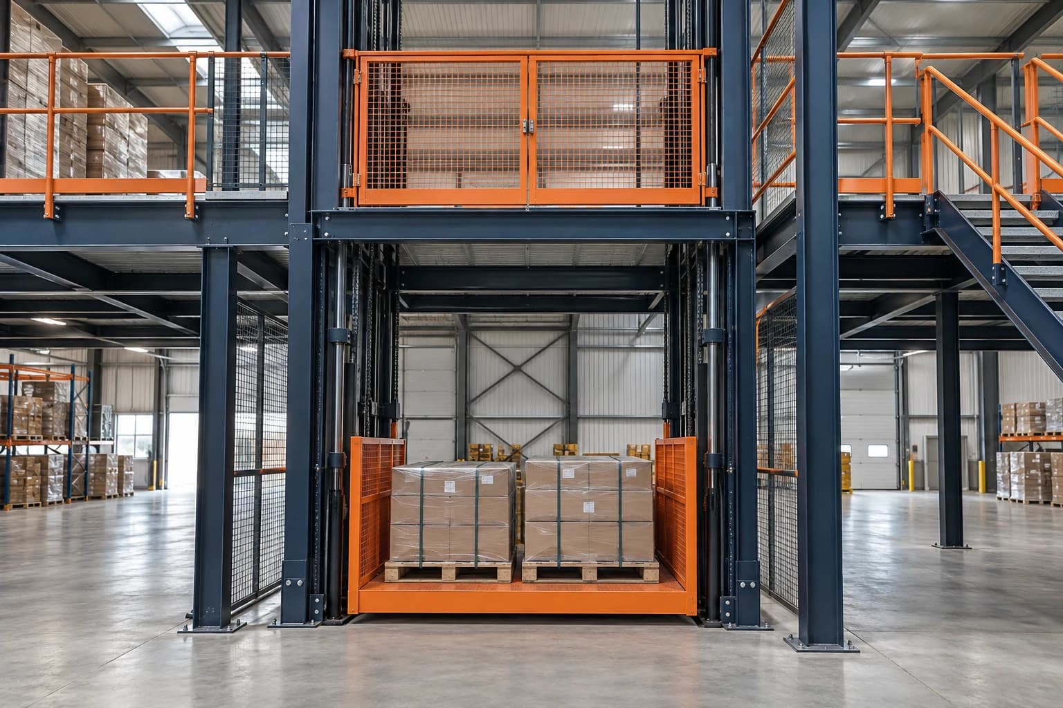 Guide Rail Cargo Lifts — illustrative project concept